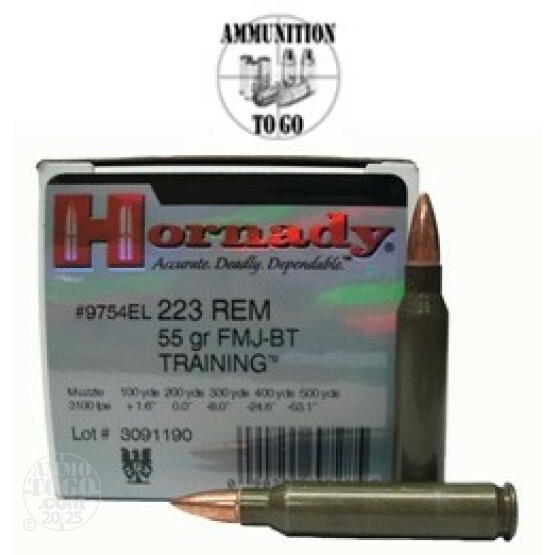 1000rds - .223 Hornady TAP Training 55gr. FMJ Ammo